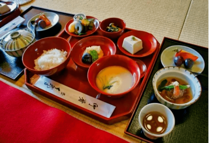 Small portions of Japanese diet